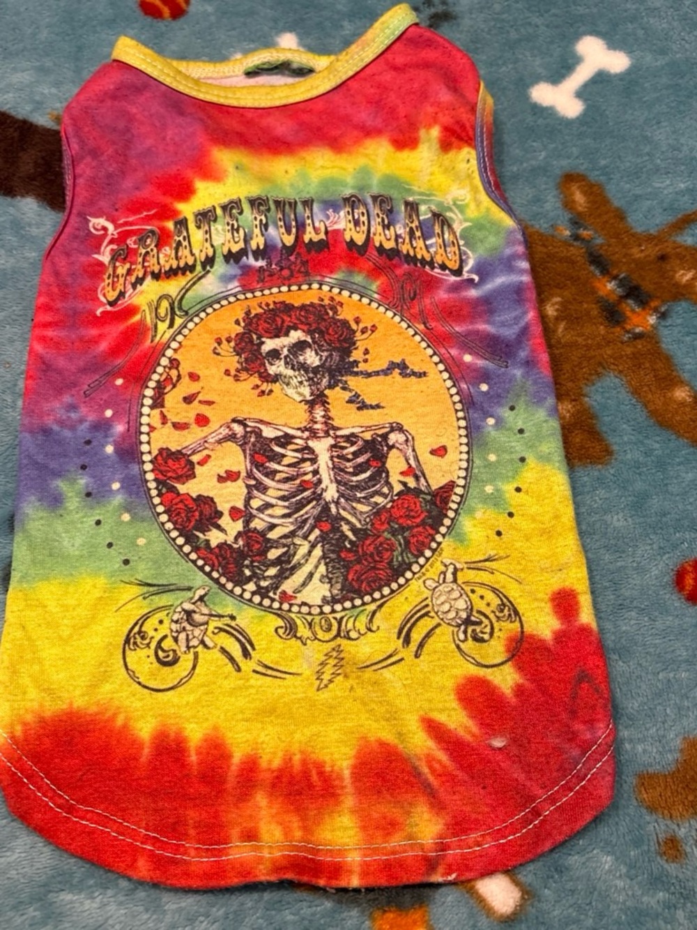 Grateful Dead Tie-Dye Tank Top - Red, Yellow, Green, Blue, Purple small medium
